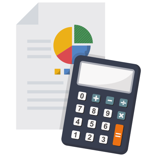 financial report calculator chart pie icon 205131